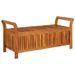 Banc de rangement de jardin avec coussin 126 cm Bois d'acacia - Photo n°3