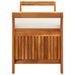 Banc de rangement de jardin avec coussin 126 cm Bois d'acacia - Photo n°6