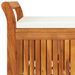 Banc de rangement de jardin avec coussin 126 cm Bois d'acacia - Photo n°7