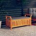 Banc de rangement de jardin avec coussin 126 cm Bois d'acacia - Photo n°2