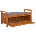 Banc de rangement de jardin avec coussin 126 cm Bois d'acacia - Photo n°4