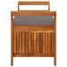 Banc de rangement de jardin avec coussin 126 cm Bois d'acacia - Photo n°6