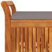 Banc de rangement de jardin avec coussin 126 cm Bois d'acacia - Photo n°7