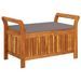 Banc de rangement de jardin avec coussin 91 cm Bois d'acacia - Photo n°1