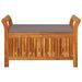 Banc de rangement de jardin avec coussin 91 cm Bois d'acacia - Photo n°5