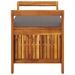 Banc de rangement de jardin avec coussin 91 cm Bois d'acacia - Photo n°6