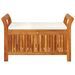 Banc de rangement de jardin avec coussin 91 cm Bois d'acacia - Photo n°5