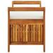 Banc de rangement de jardin avec coussin 91 cm Bois d'acacia - Photo n°6