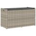 Banc de rangement extérieur coussin gris clair 100 cm polyrotin - Photo n°1