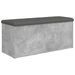 Banc de rangement gris béton 102x42x45 cm bois d'ingénierie - Photo n°7