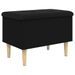 Banc de rangement noir 62x42x46 cm bois d'ingénierie - Photo n°1