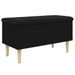 Banc de rangement noir 82x42x46 cm bois d'ingénierie - Photo n°1