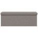 Banc de rangement pliable gris clair faux lin - Photo n°5