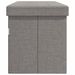 Banc de rangement pliable gris clair faux lin - Photo n°6