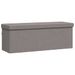 Banc de rangement pliable gris clair faux lin - Photo n°7