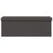 Banc de rangement pliable gris foncé faux lin - Photo n°5