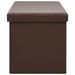 Banc de rangement pliable Marron PVC - Photo n°4