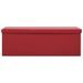 Banc de rangement pliable Rouge bordeaux PVC - Photo n°3