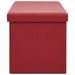 Banc de rangement pliable Rouge bordeaux PVC - Photo n°4