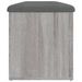 Banc de rangement sonoma gris 102x42x45 cm bois d'ingénierie - Photo n°6