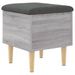 Banc de rangement sonoma gris 42x42x46 cm bois d'ingénierie - Photo n°7