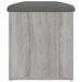 Banc de rangement sonoma gris 82x42x45 cm Bois d'ingénierie - Photo n°6