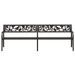 Banc double de jardin 246 cm Noir Acier - Photo n°3