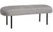 Banc en tissu et pieds en métal noir LEMA 119 cm - Photo n°1