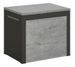 Banc extensible bois gris ciment et métal gris foncé 55 à 305 cm Amoza - Photo n°1