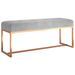 Banc Gris 110x36x45 cm Velours - Photo n°1