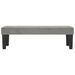 Banc Gris clair 100x30x30 cm Velours - Photo n°3