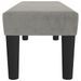 Banc Gris clair 100x30x30 cm Velours - Photo n°4