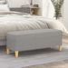 Banc Gris clair 100x35x41 cm Tissu - Photo n°1