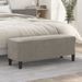 Banc Gris clair 100x35x41 cm Velours - Photo n°1