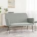 Banc Gris clair 108x79x79 cm Velours - Photo n°2