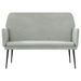 Banc Gris clair 108x79x79 cm Velours - Photo n°3