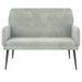 Banc Gris clair 108x79x79 cm Velours - Photo n°3