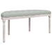 Banc Gris clair 110,5x45x49 cm Velours - Photo n°5