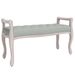 Banc Gris clair 110x45x60 cm Velours - Photo n°1