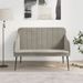 Banc Gris clair 110x76x80 cm Velours - Photo n°2