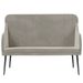 Banc Gris clair 110x76x80 cm Velours - Photo n°3