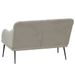 Banc Gris clair 110x76x80 cm Velours - Photo n°5