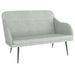 Banc Gris clair 110x76x80 cm Velours - Photo n°1