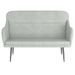 Banc Gris clair 110x76x80 cm Velours - Photo n°3