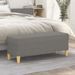 Banc Gris foncé 100x35x41 cm Tissu - Photo n°1