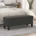 Banc Gris foncé 100x35x41 cm Tissu microfibre - Photo n°1