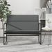 Banc Gris foncé 100x64x80 cm Tissu - Photo n°2