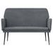 Banc Gris foncé 108x79x79 cm Velours - Photo n°3