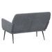 Banc Gris foncé 108x79x79 cm Velours - Photo n°5