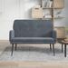 Banc Gris foncé 108x79x79 cm Velours - Photo n°2